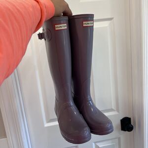 Purple Hunter Tall Rain Boots Size 6